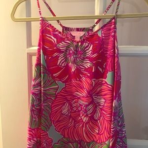 Lilly Pulitzer Pink Floral Tank Top